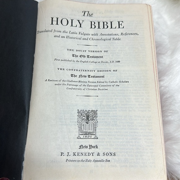 The Holy Bible Douay Confraternity New Catholic Version PJ Kenedy & Sons 1950 - Picture 2 of 7